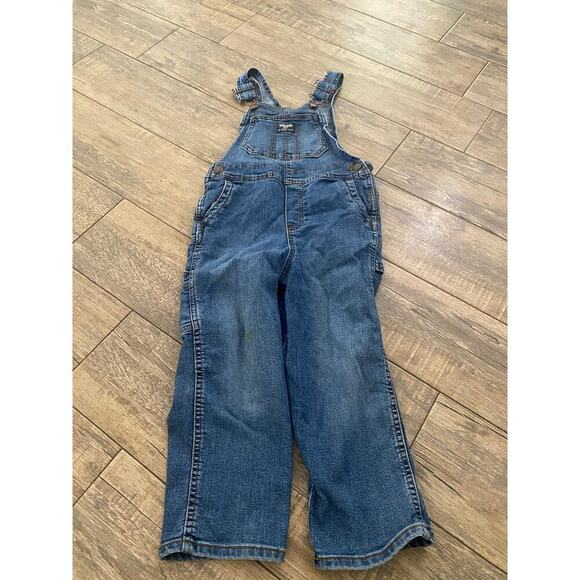 OshKosh B'gosh Kids Blue Toddler Vestbak Dungarees Overalls Jeans Size 5T - Picture 1 of 9